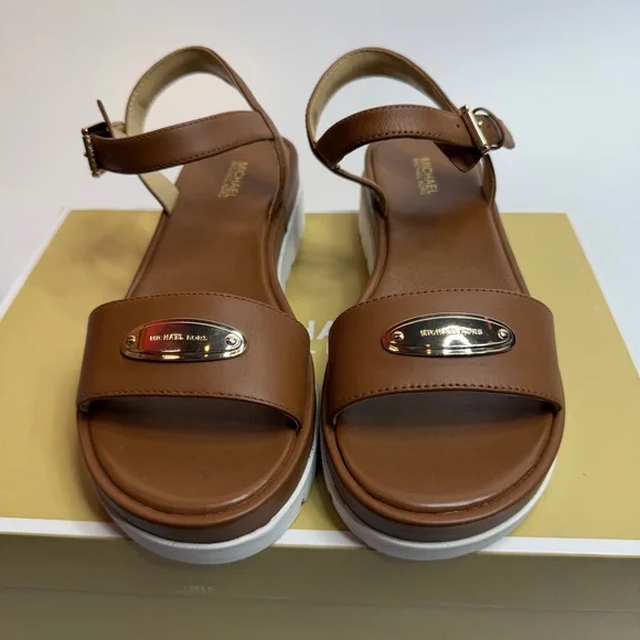 Michael Kors Darcy Flatform Sandal- luggage color- size 7- new in box - Picture 2 of 6